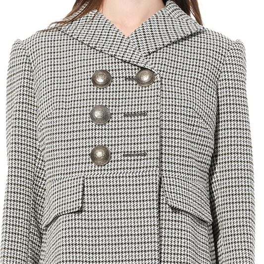 Cappotto Coat in Grey/Black