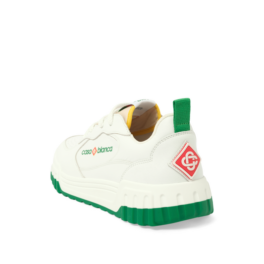 Court Sneaker in White/Green