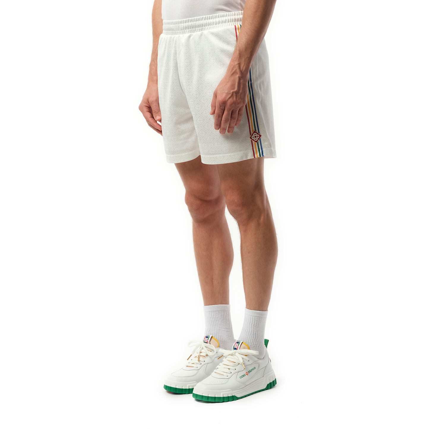 Football Shorts in Off White