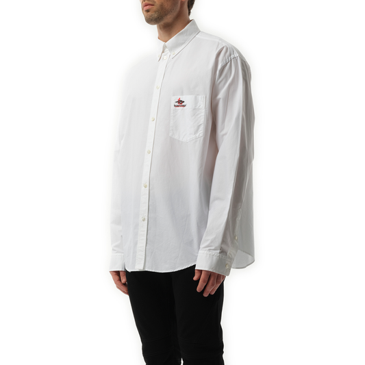 Oversized Long Sleeve Shirt in White