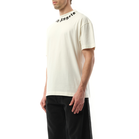 Neck Logo T-Shirt In Off White/Black