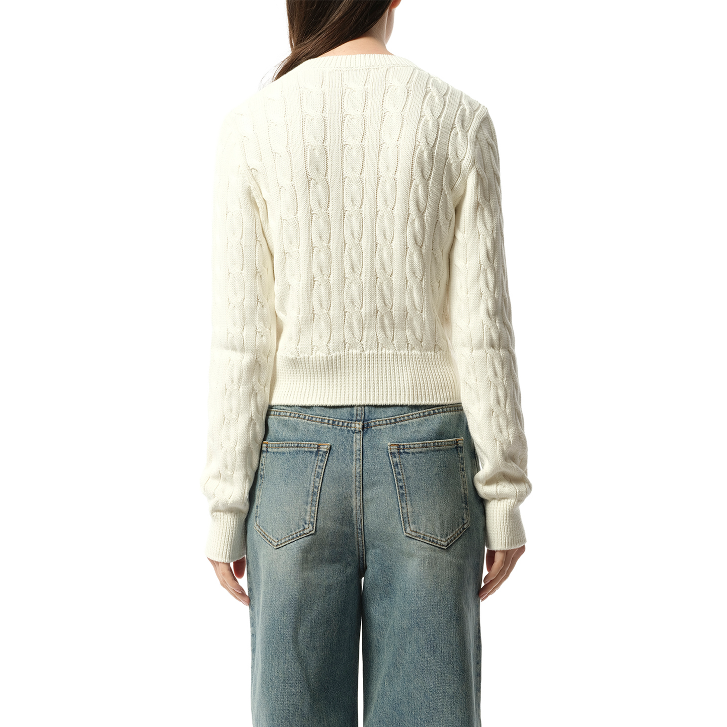 Cropped Sweater in Soft White