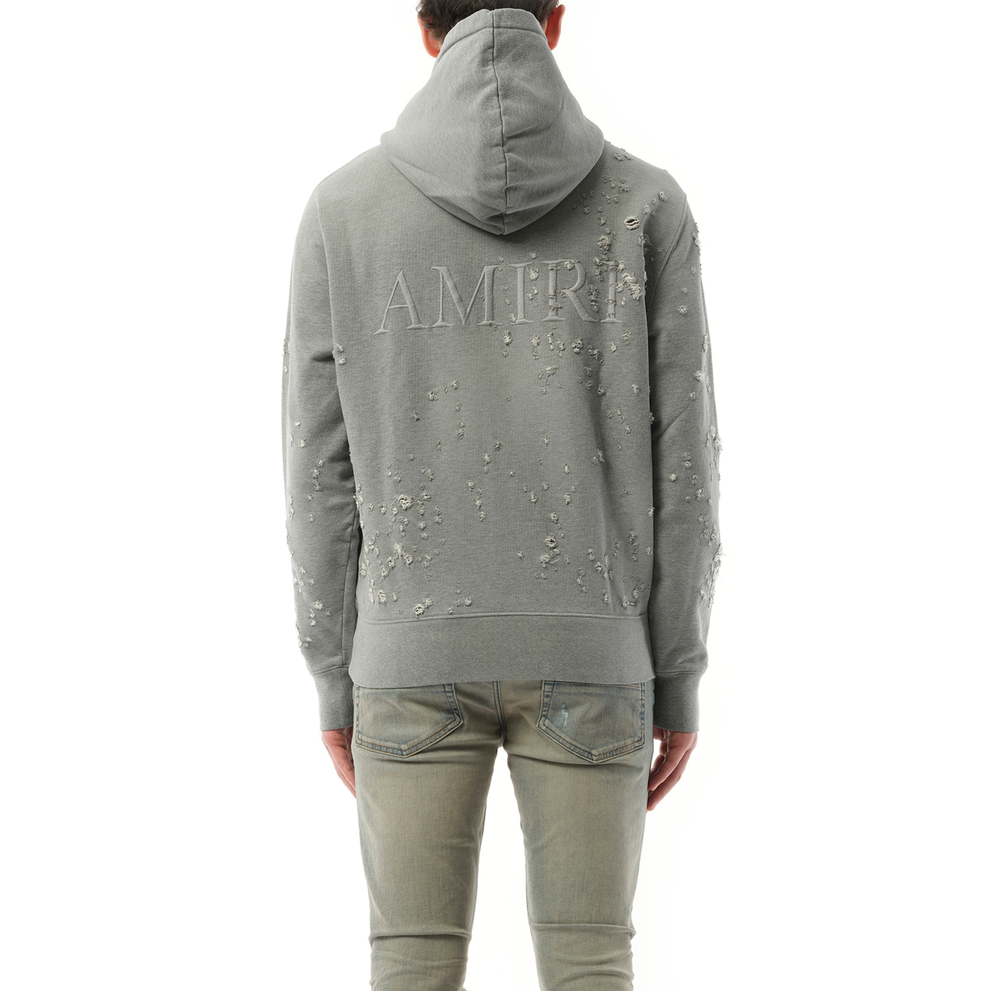 MA Shotgun Embroidered Hoodie in Grey