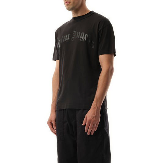 Curved Logo T-Shirt in Black