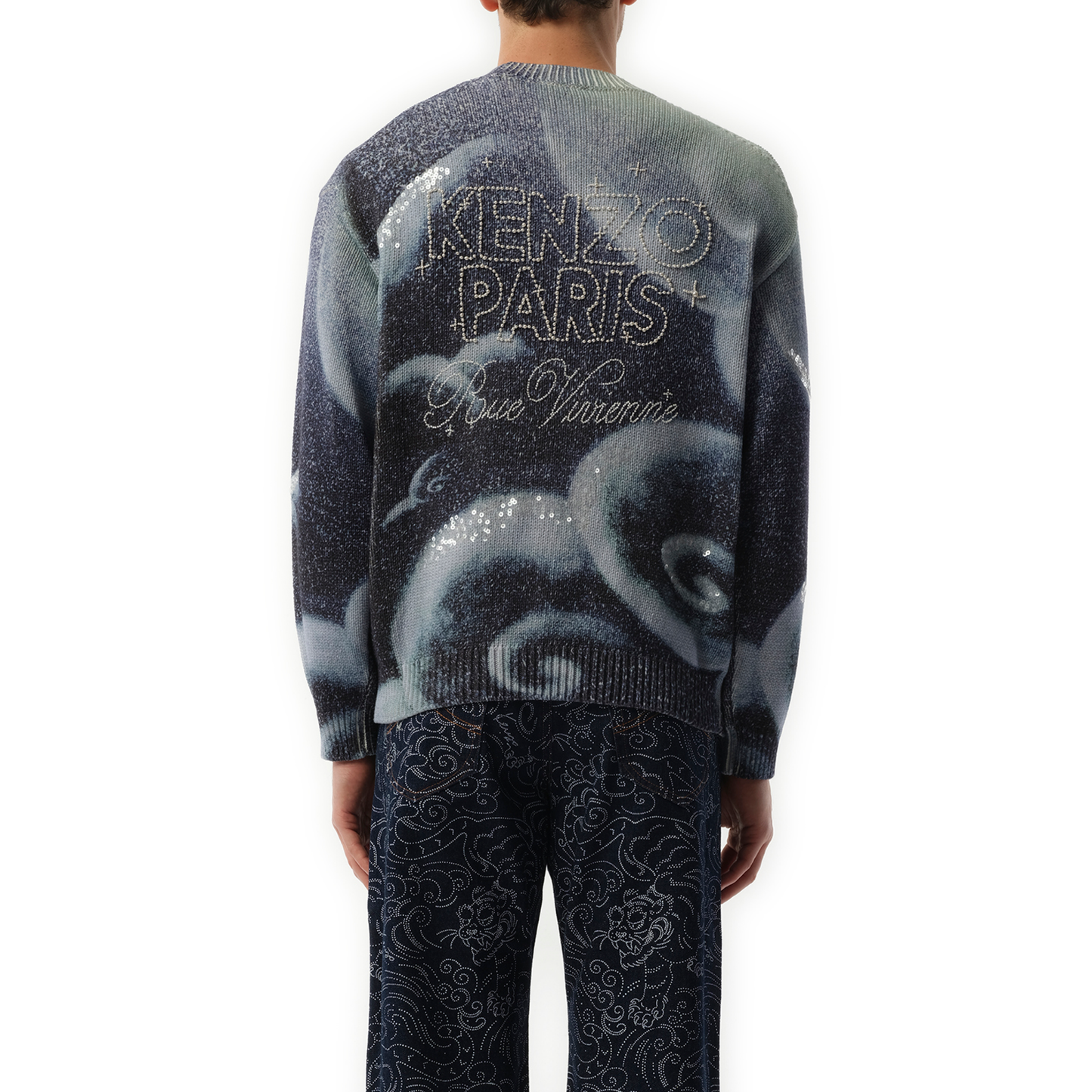 Kenzo Cloud Tiger Sweater in Midnight Blue