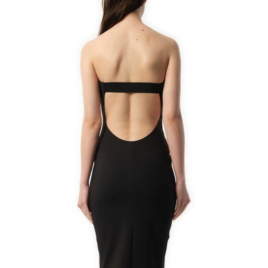 Bustier Openback Dress in Black