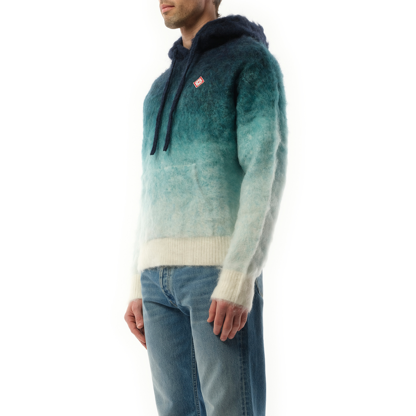 Gradient Mohair Hoodie in Multicolour