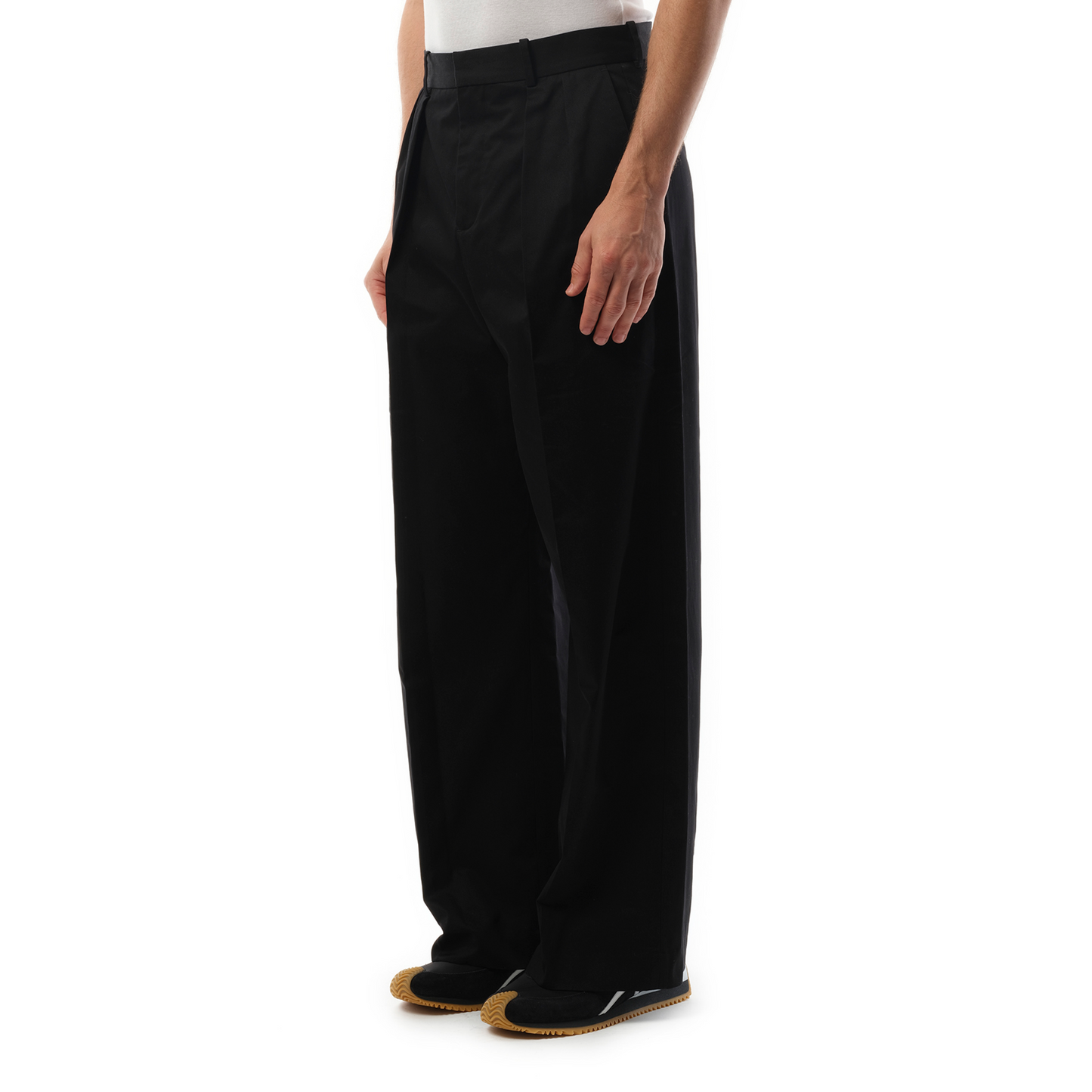 Pleated Trouser in Black