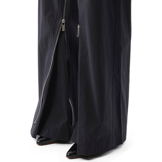 Gusset Wide Leg Pants in Navy