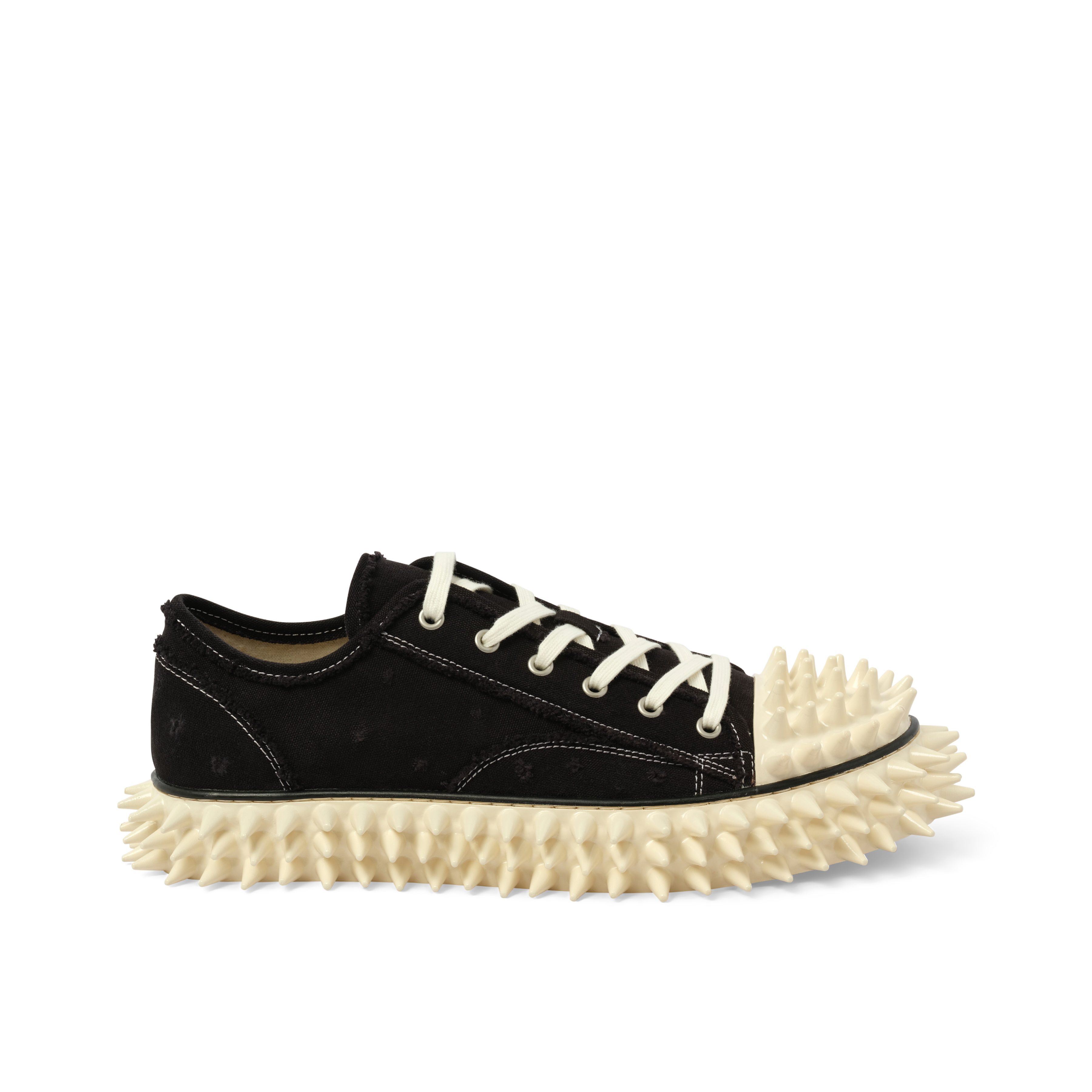 Spiky Canvas Sneaker in Black