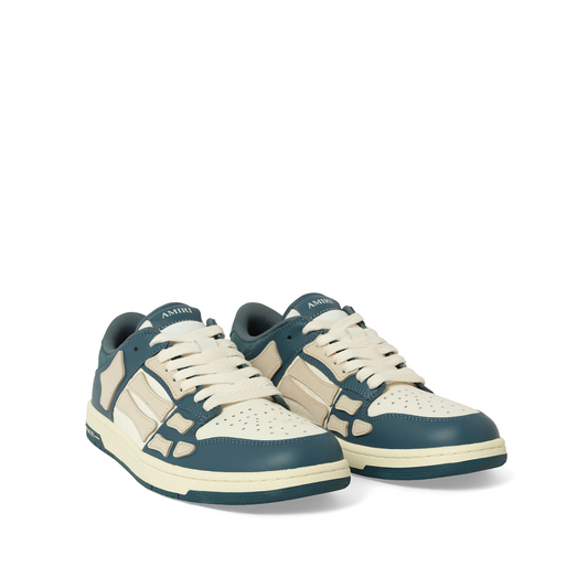 Debossed MA Quad Skeleton Sneaker in Vintage Blue