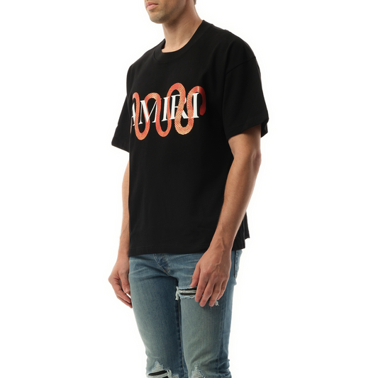 Amiri Snake T-Shirt in Black