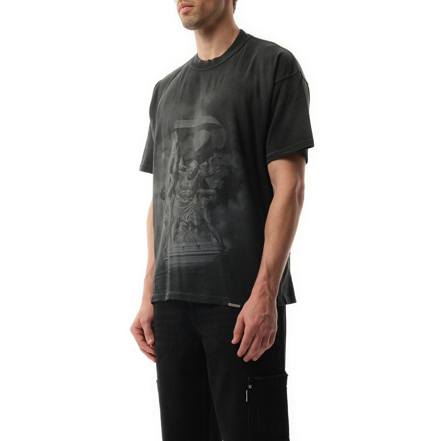 Atlas T-Shirt in Stained Black