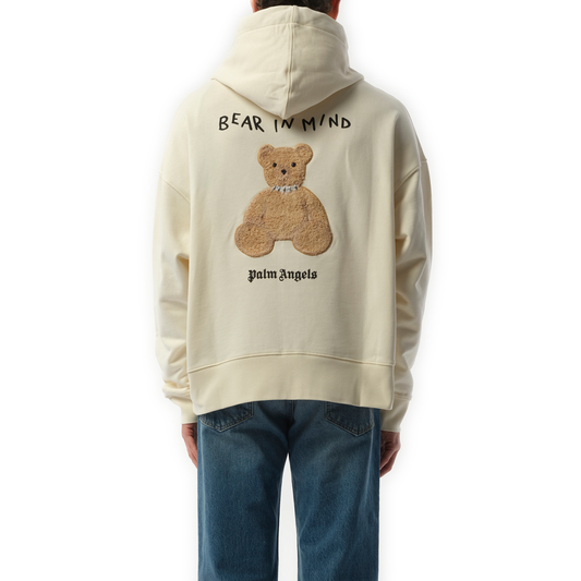 Bear in Mind Zip Hoodie in Off White/Brown