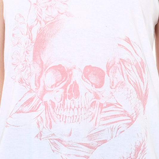 Skull Oversize T-Shirt in White