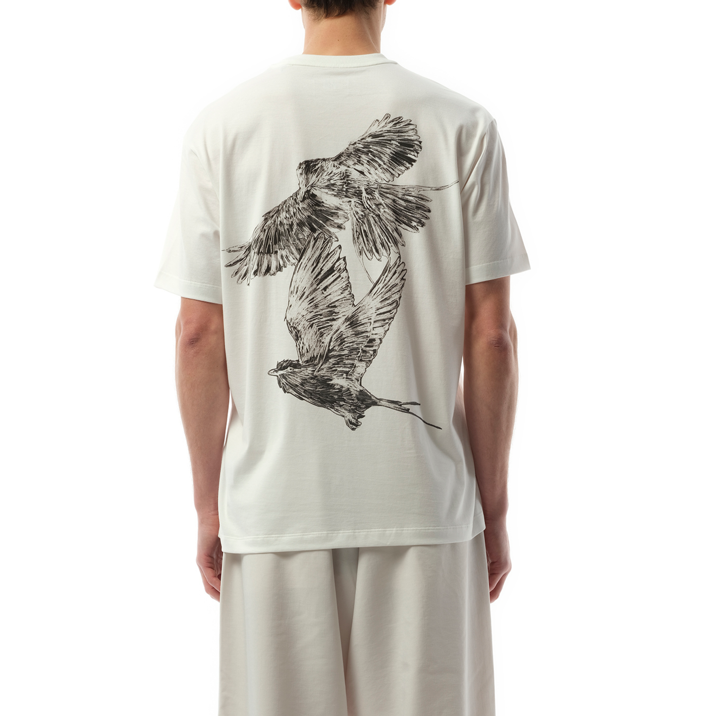 Bird Graphic T-Shirt in White