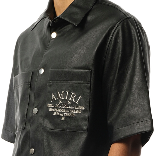 Amiri Arts District Camp Shirt in Black