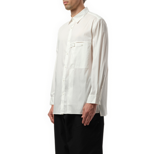 Pleat Pocket Shirt in White