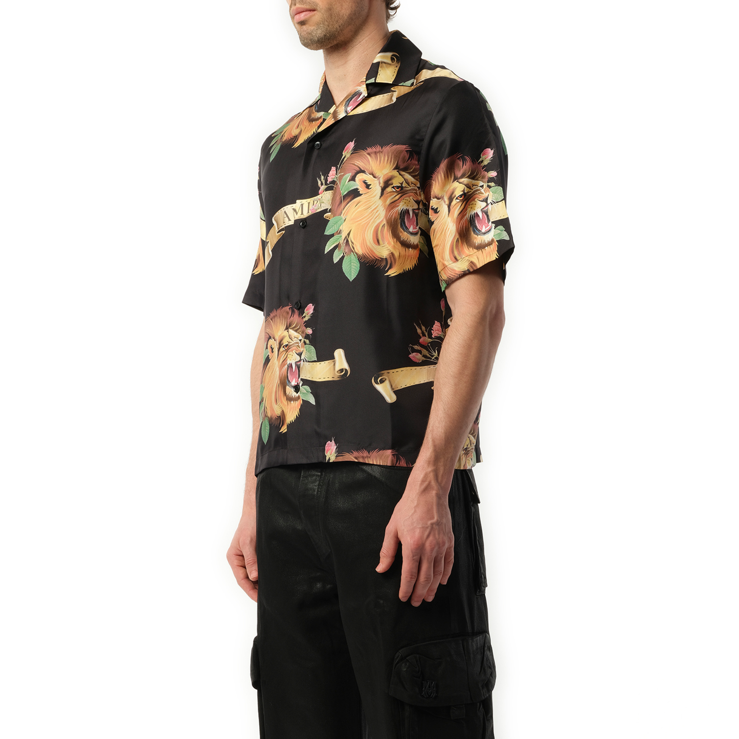 Lion Bowling Shirt in Black