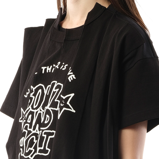 Sacai Gonz Print T-Shirt in Black