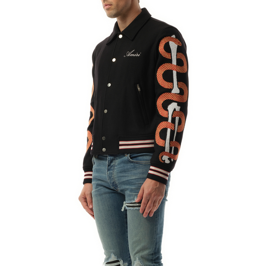 Amiri Snake Bones Jacket in Black