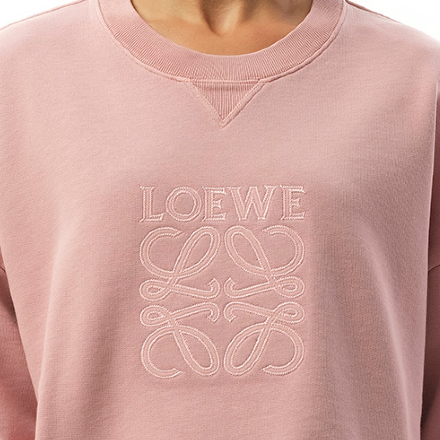 Cropped Anagram Sweatshirt in Pink