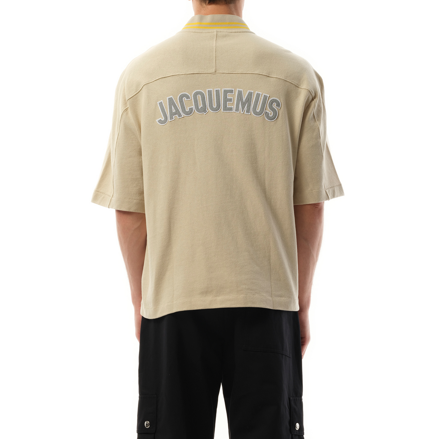 La Chemise Baseball Short Sleeve in Beige