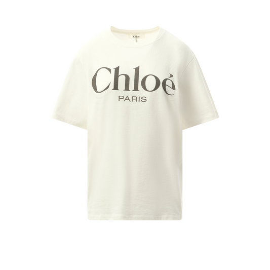 Chloe Logo T-Shirt in White