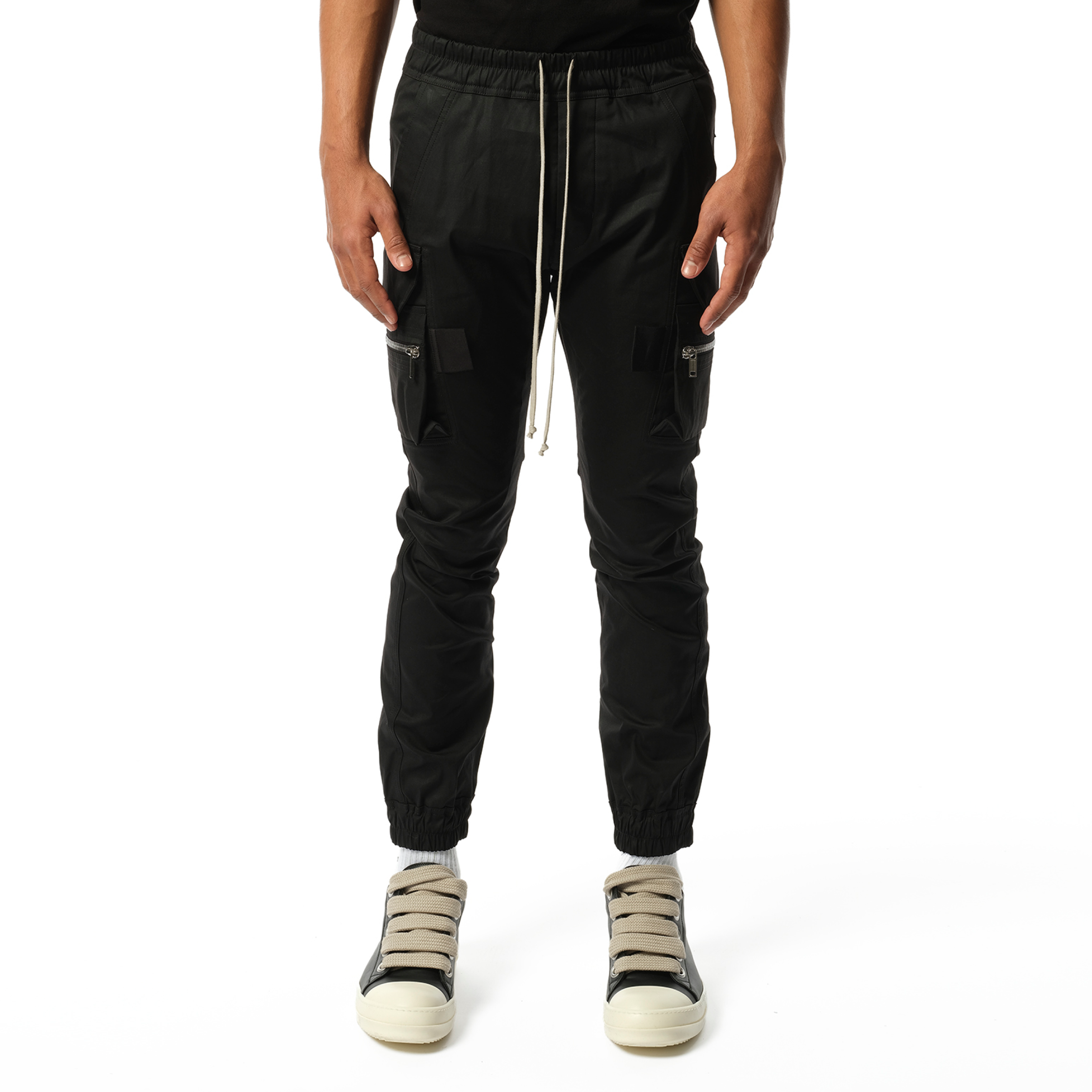 Cotton Poplin Mastodon Cargo Pants in Black