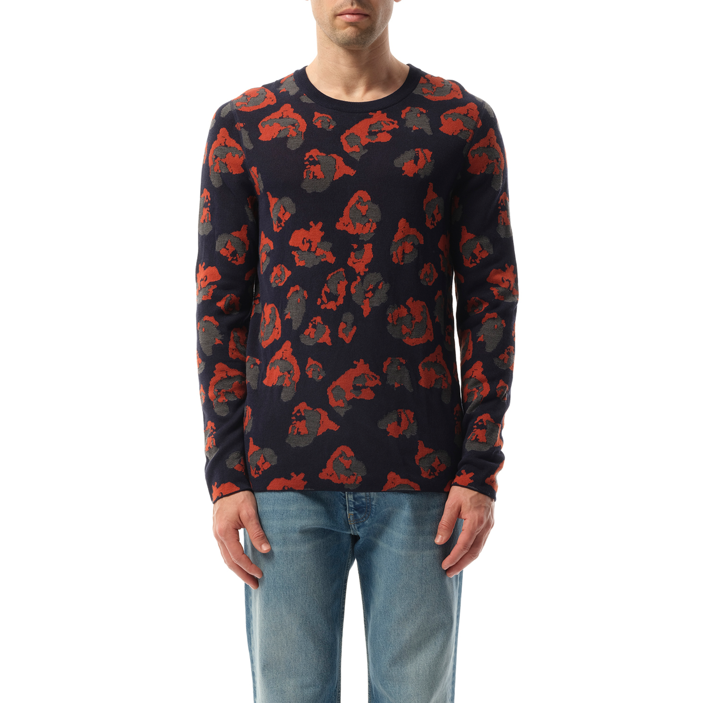 Leopard Jacq Sweatshirter in Navy