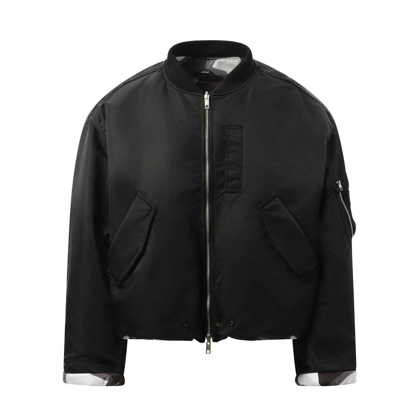 Reversible Bomber Jacket in Black