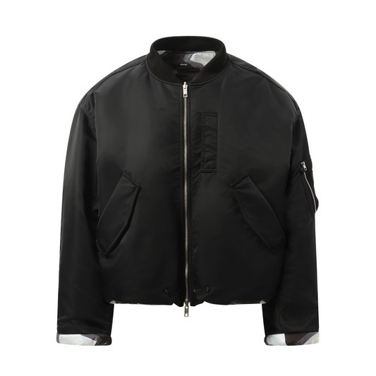 Reversible Bomber Jacket in Black