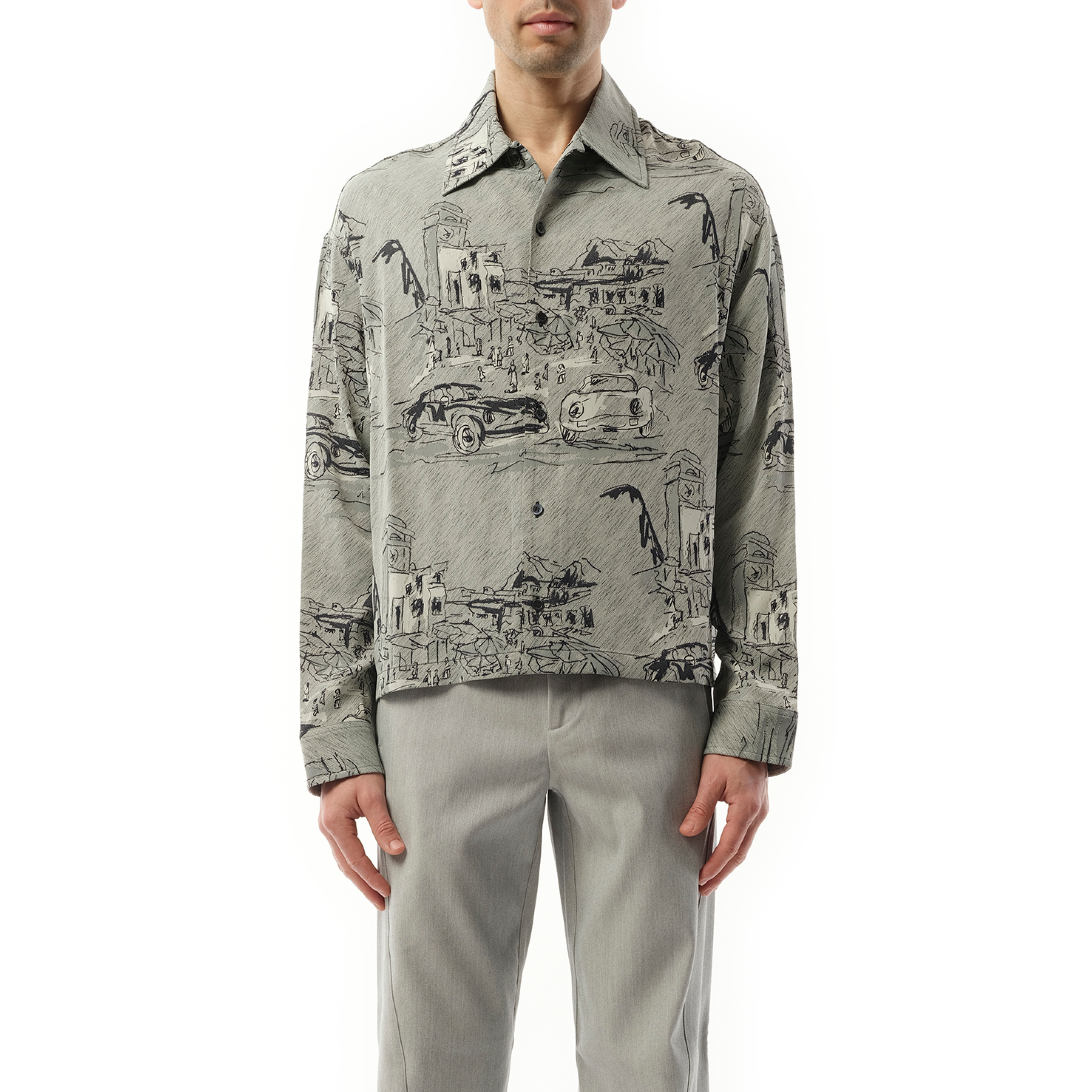 La Chemise Corto Capri Cars in Grey