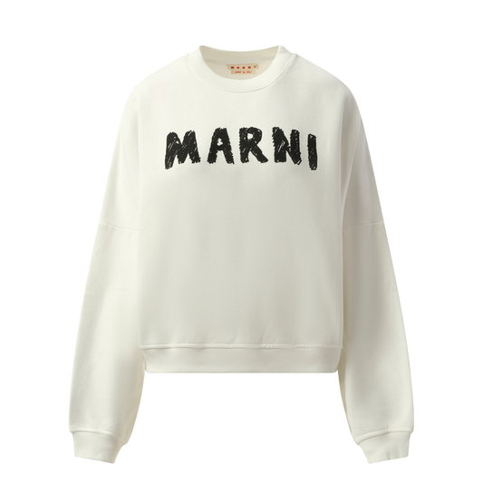 Logo Sweatshirt in Natural White