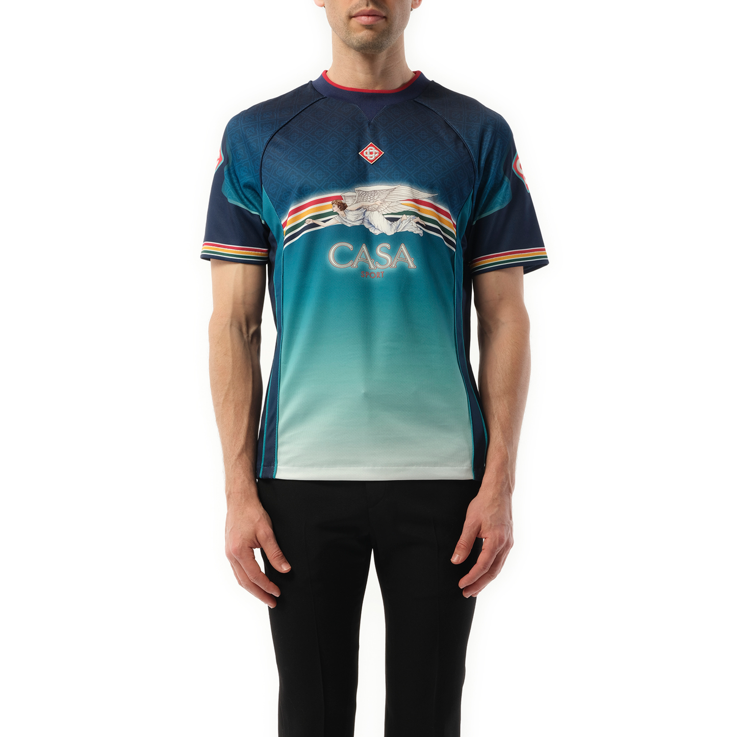 Casa Printed Football Top in Multicolour