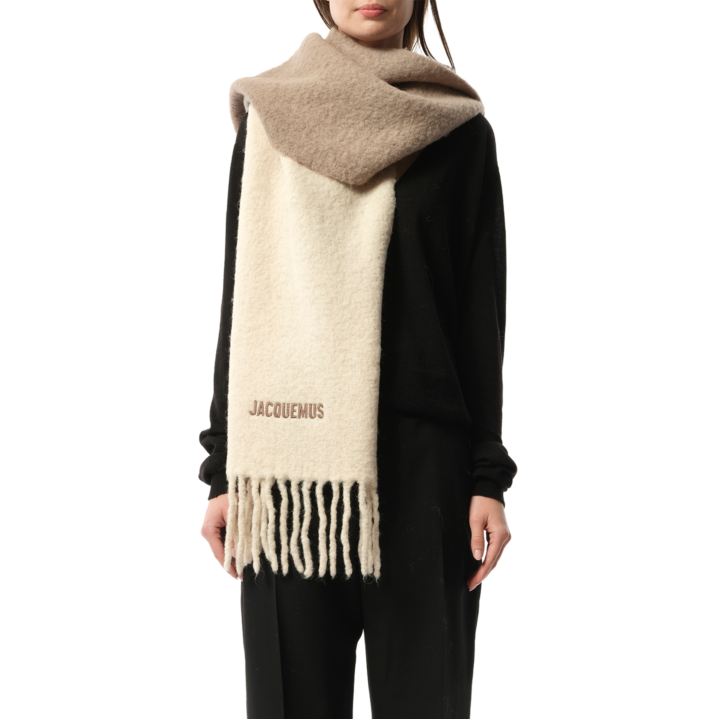 L
echarpe Moisson Scarf in Beige