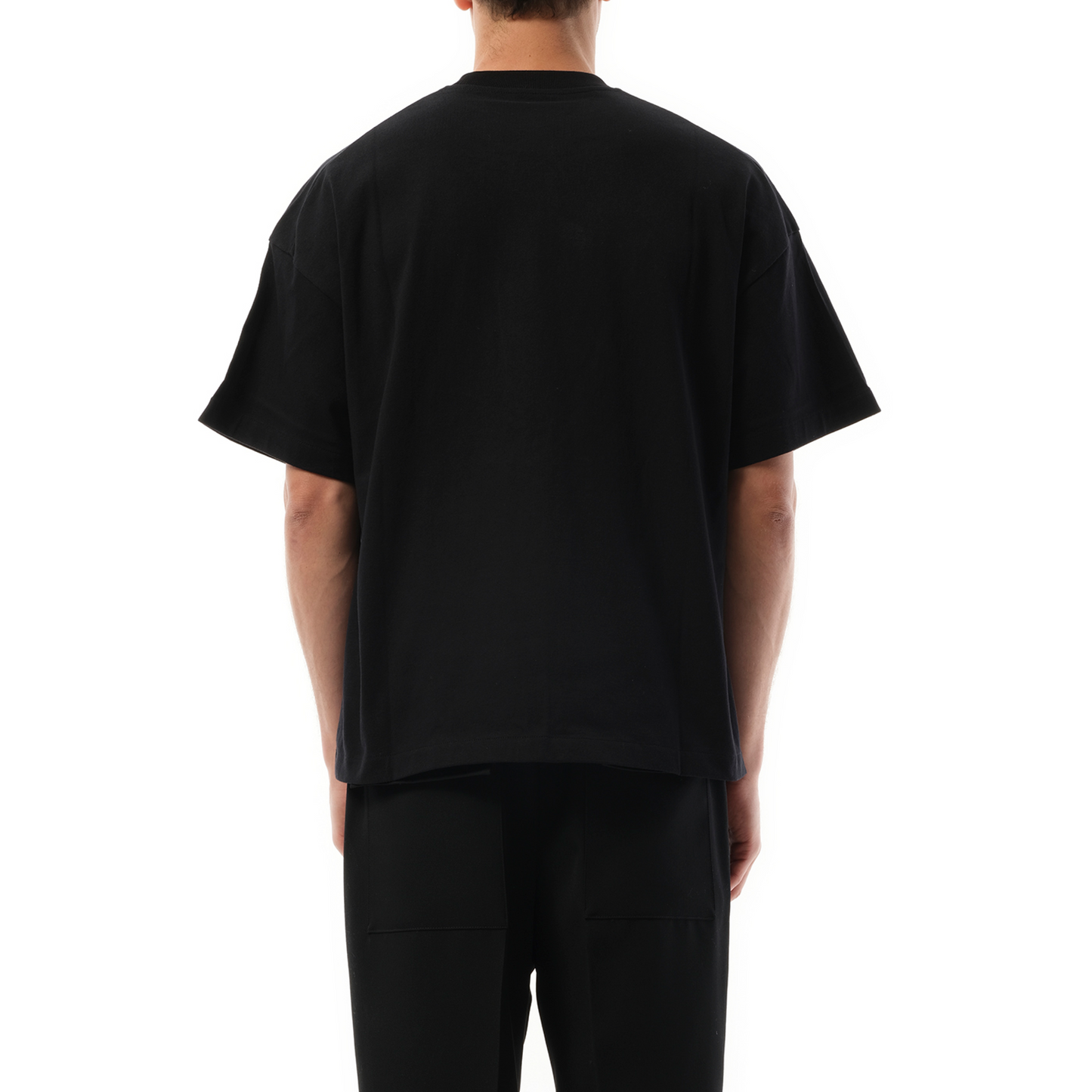 Tonal Jil Sander Logo T-Shirt in Black