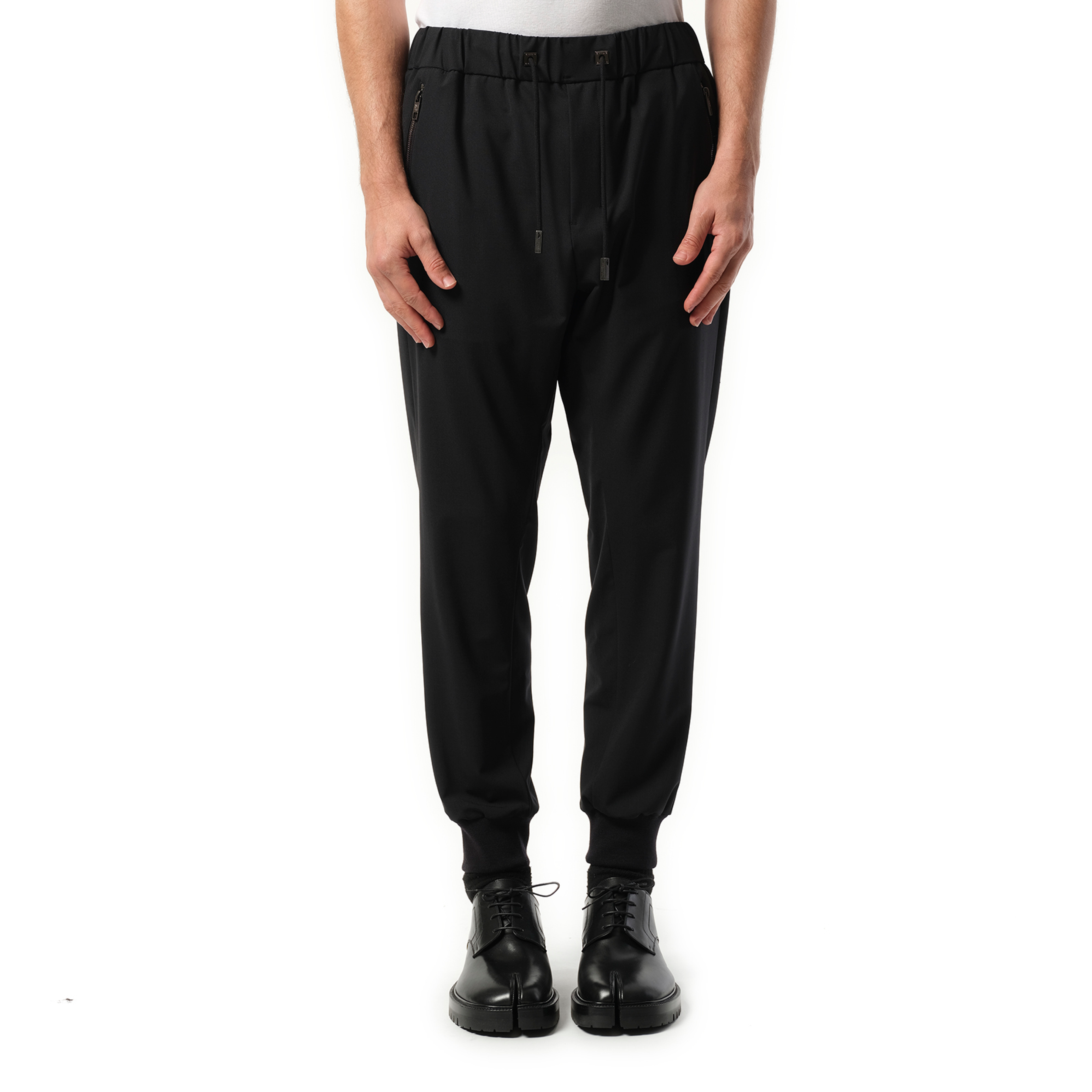 Cuffed Casual Pants in Black