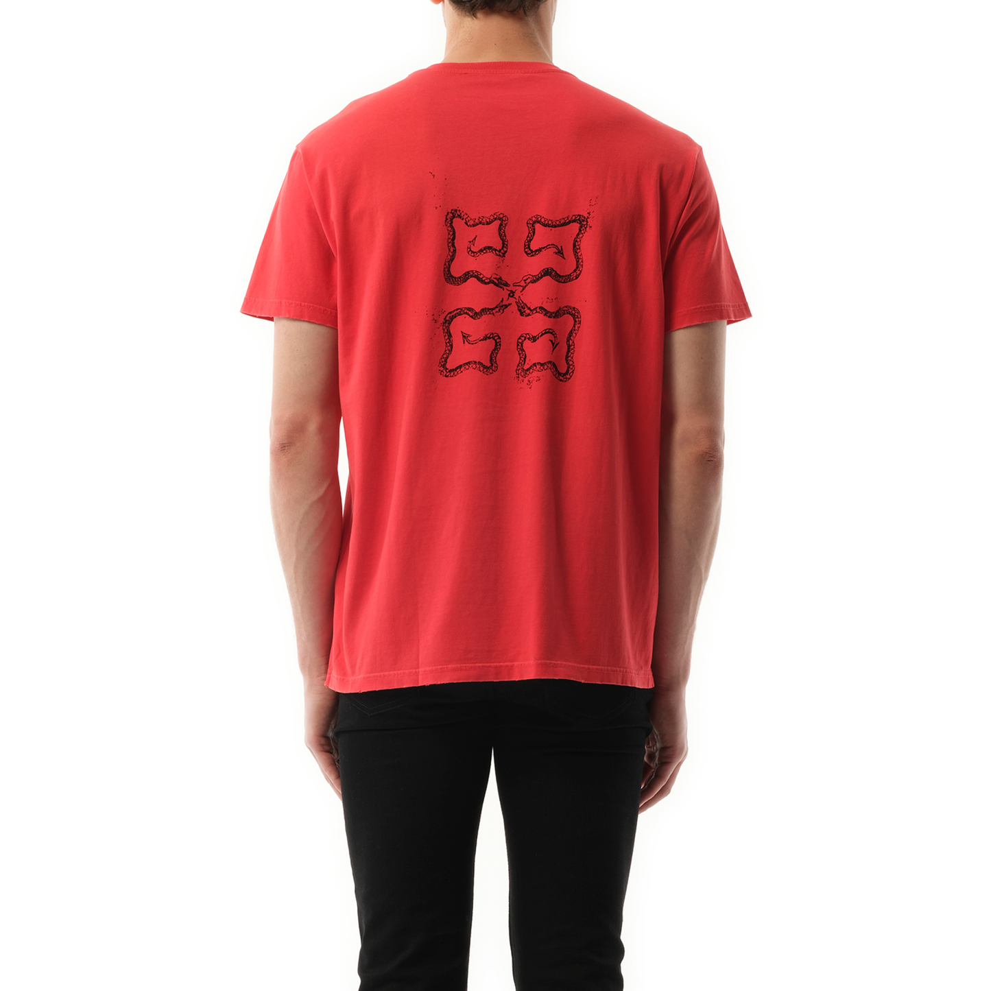 4G Snake Oversize T-Shirt in Red