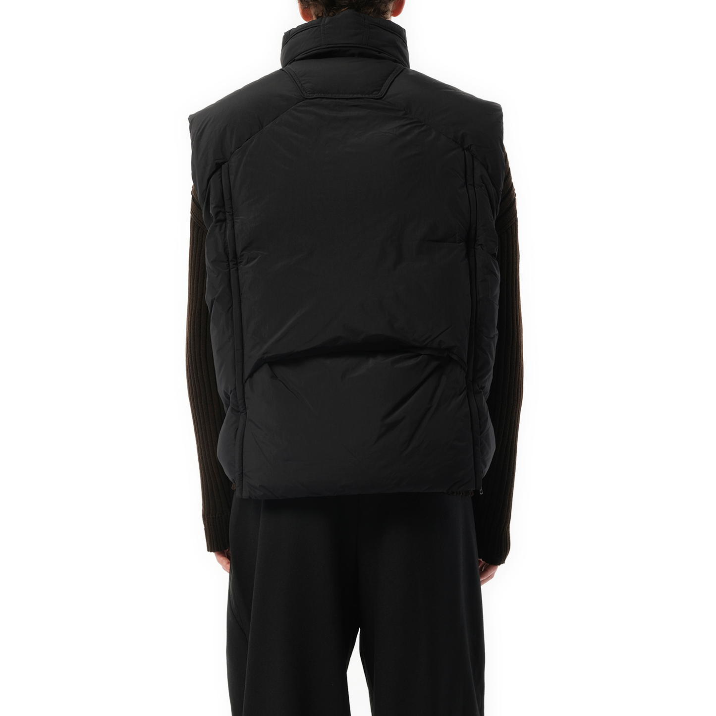 Nylon Goose Down Vest in Black