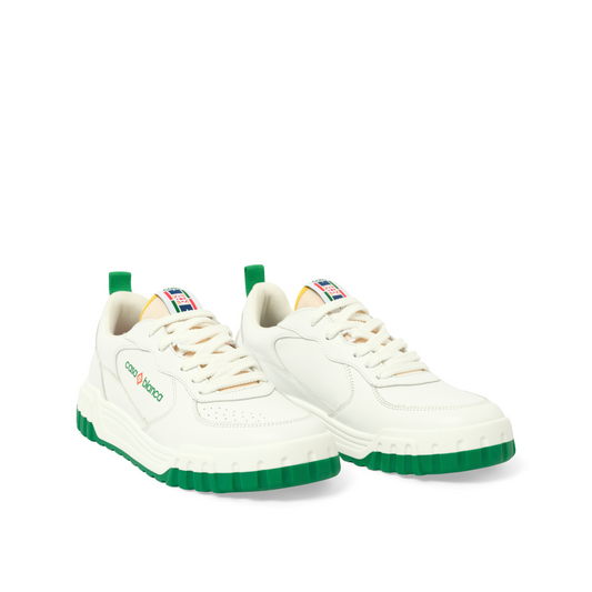 Court Sneaker in White/Green