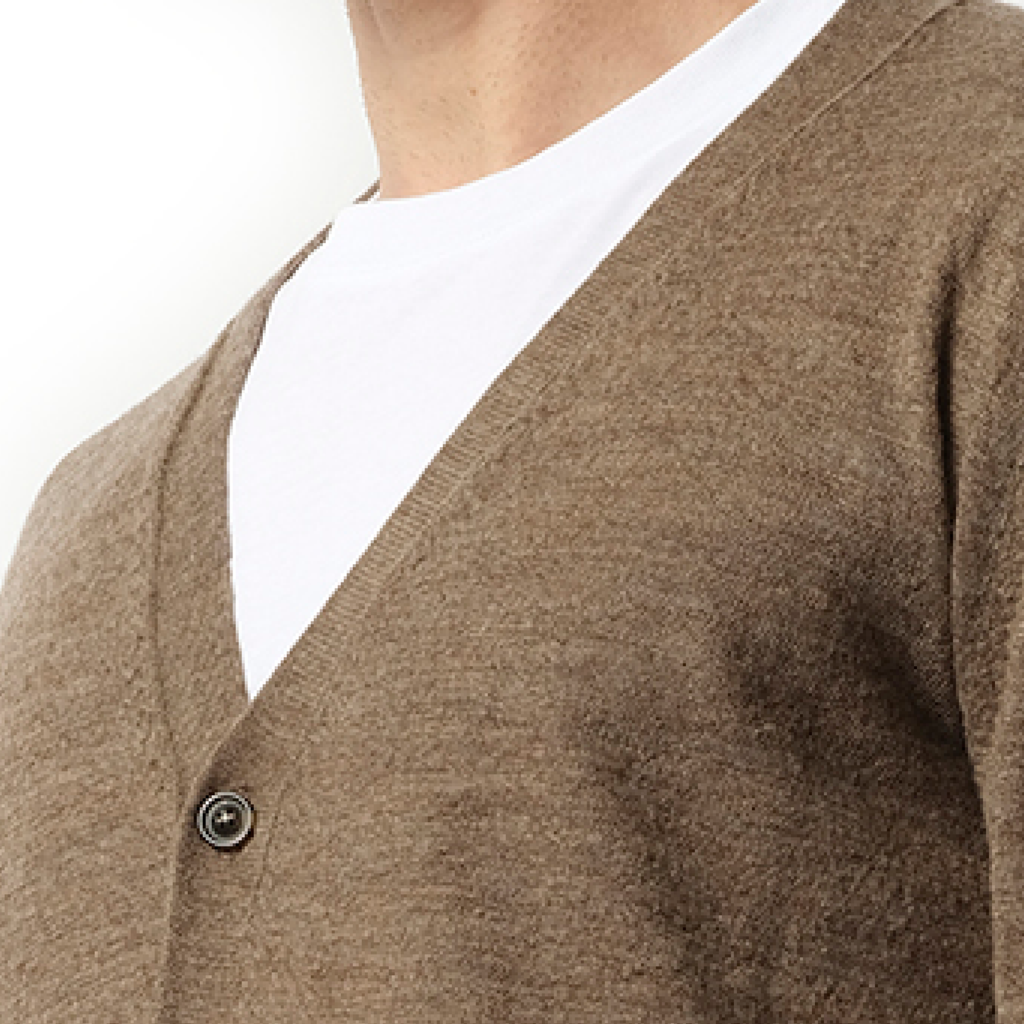 Elbow Patch Knit Cardigan in Walnut