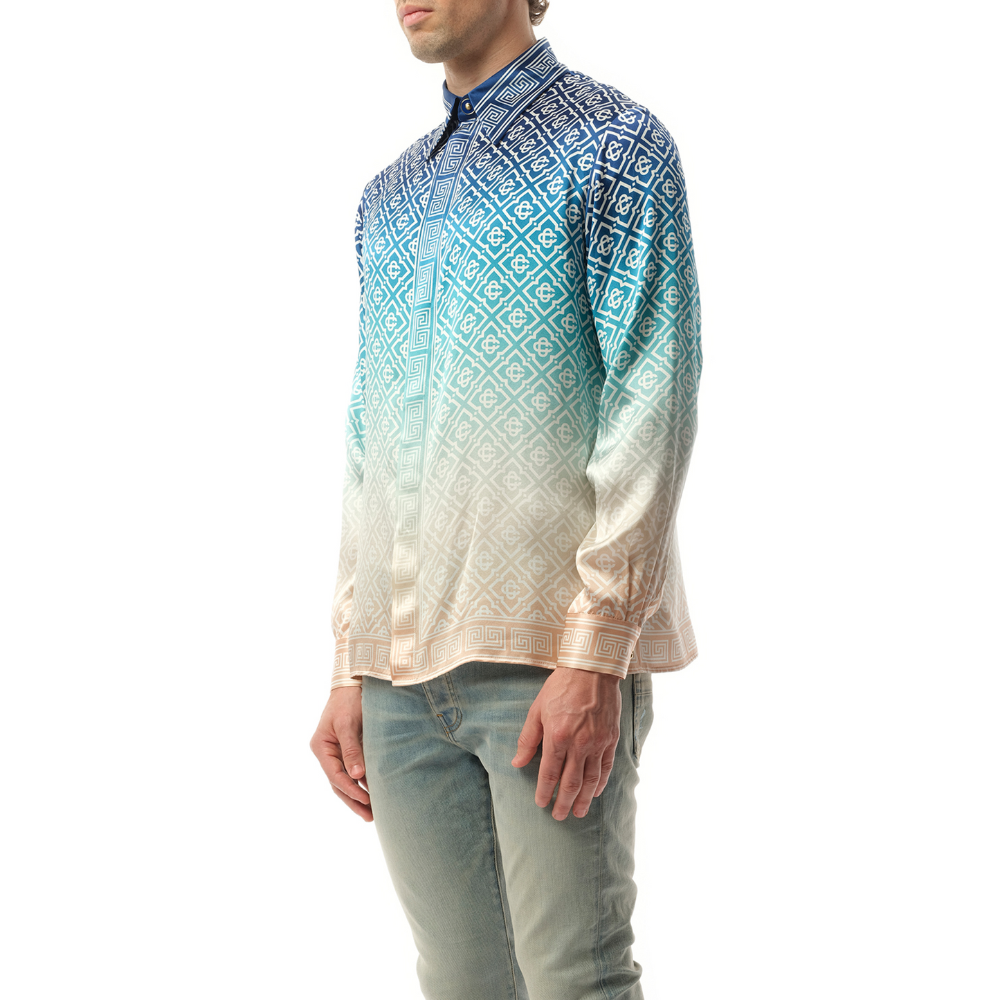 Gradient Classic Collar Shirt in Blue