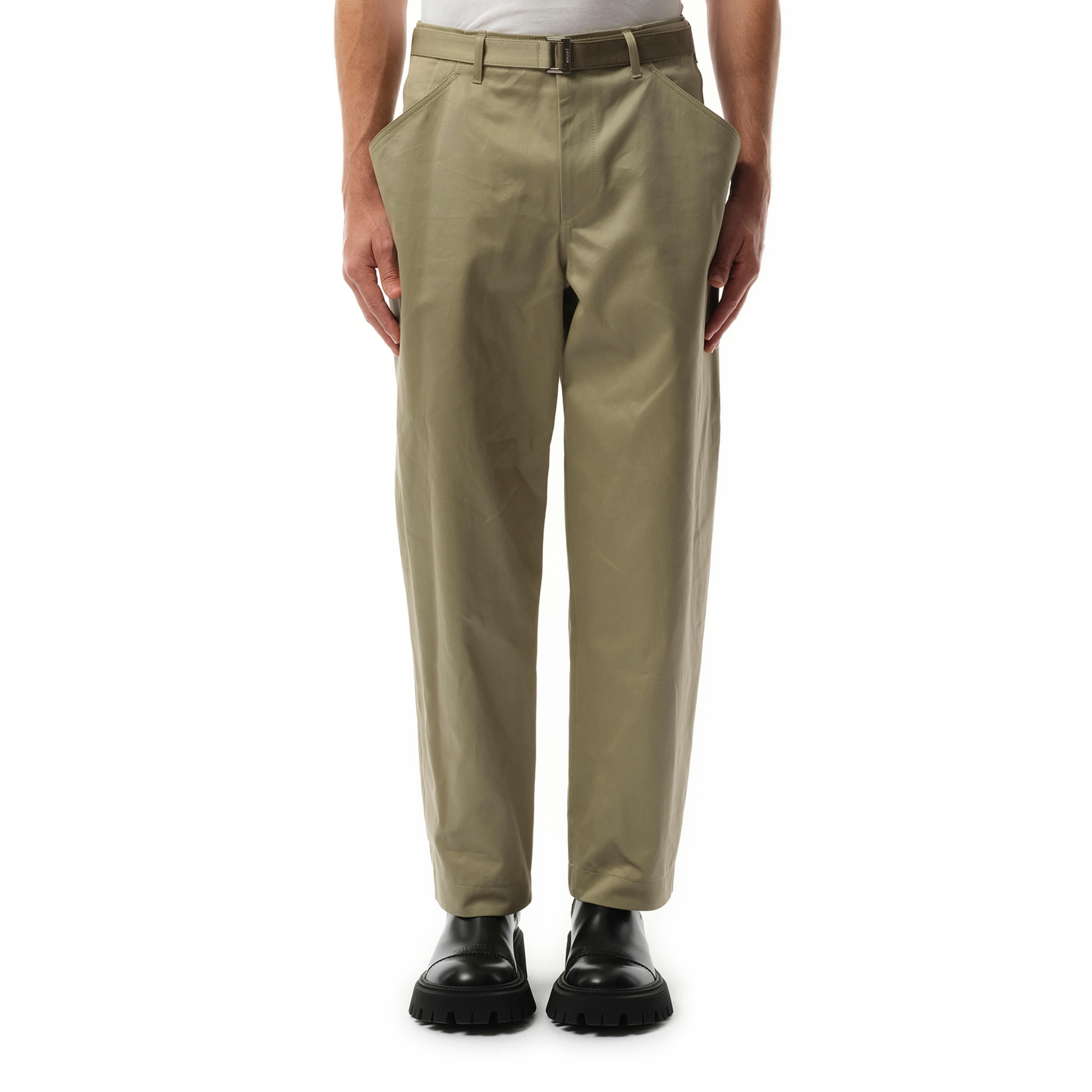 Cotton Chino Pants in Beige