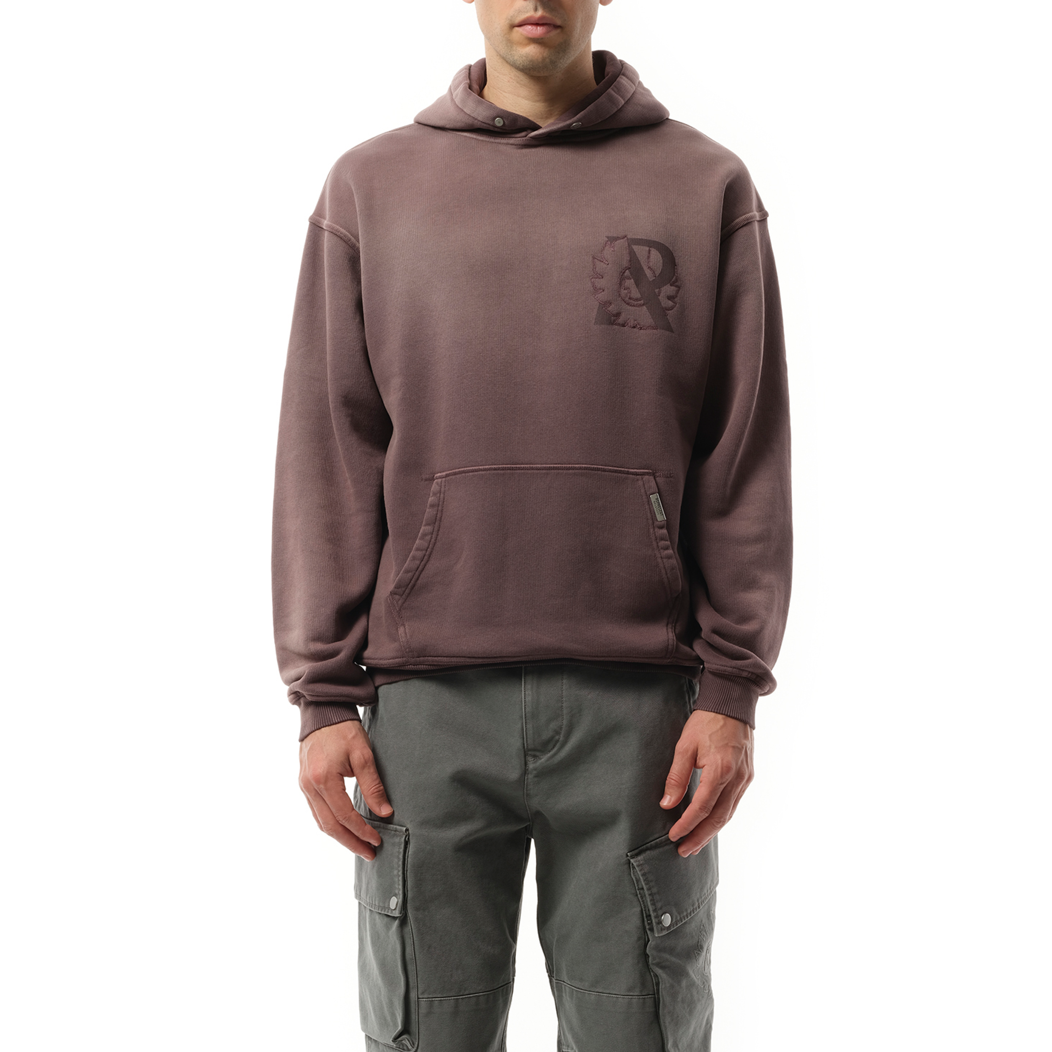 Represent X Belstaff Outline Phoenix Hoodie in Plum