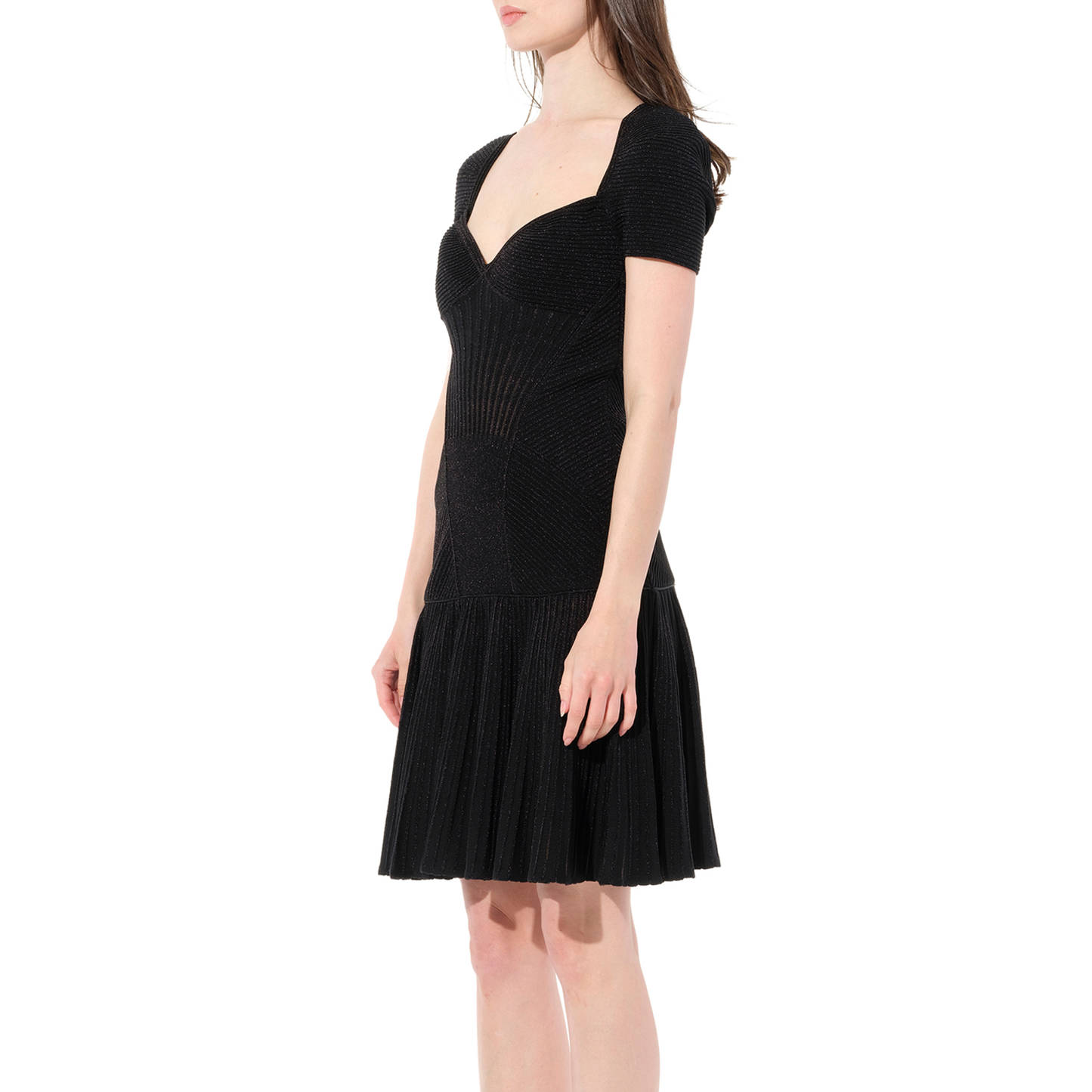 Knit Metal Dress in Black