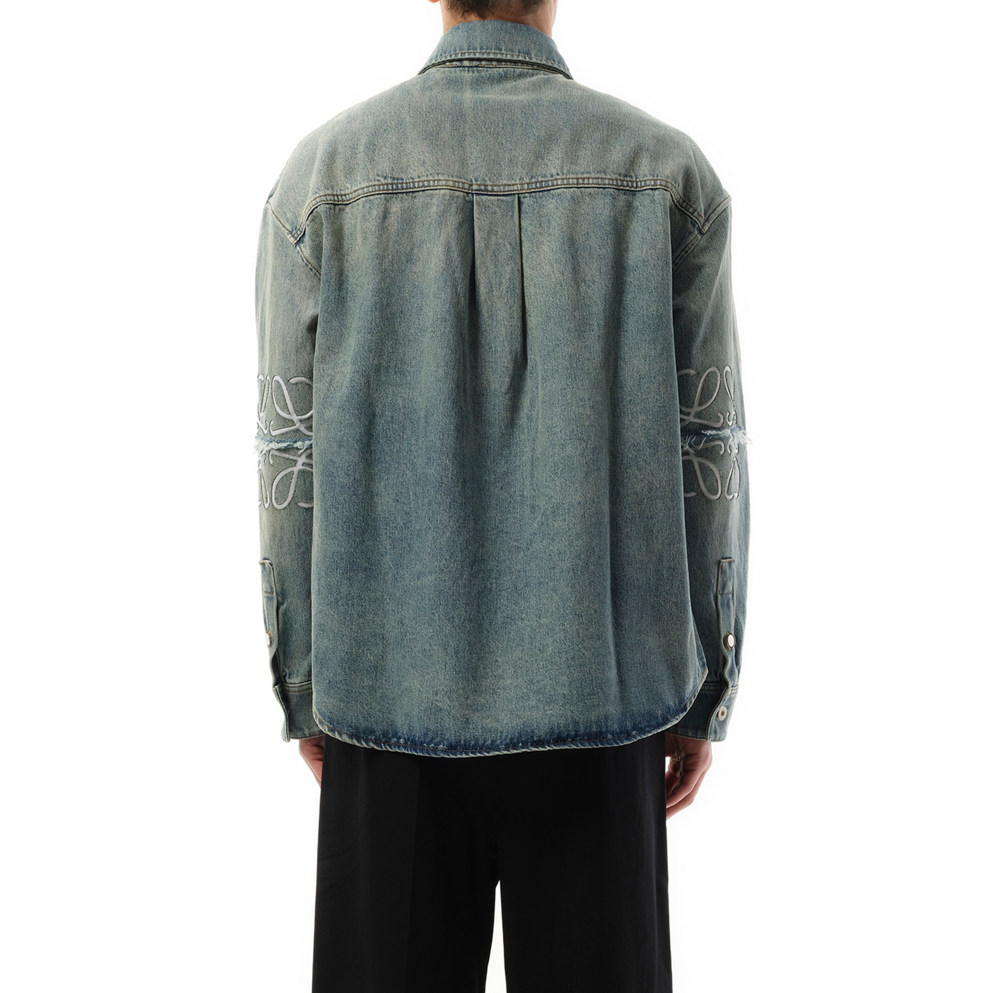 Anagram Overshirt in Washed Denim