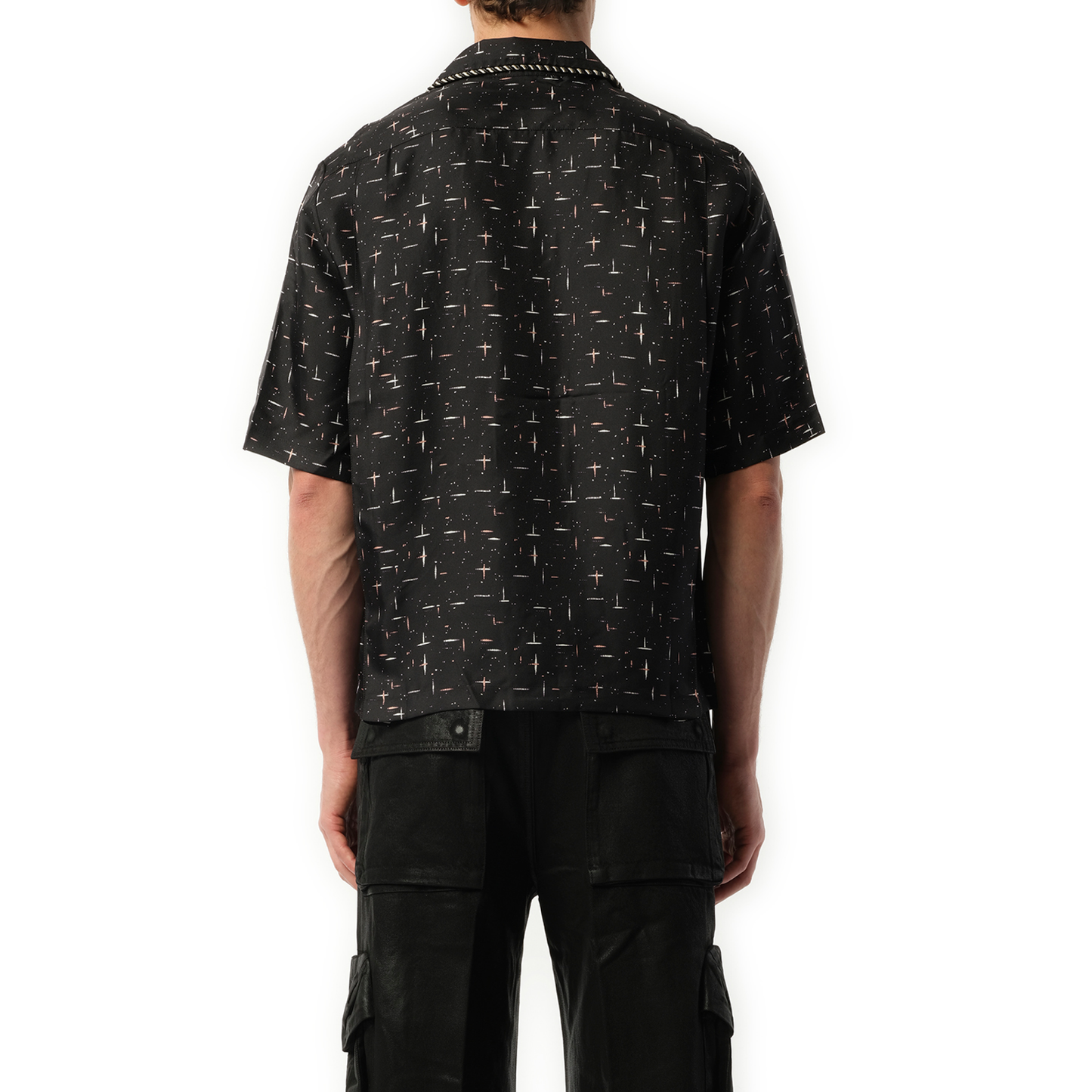 Fleck Amiri Bowling Shirt in Black