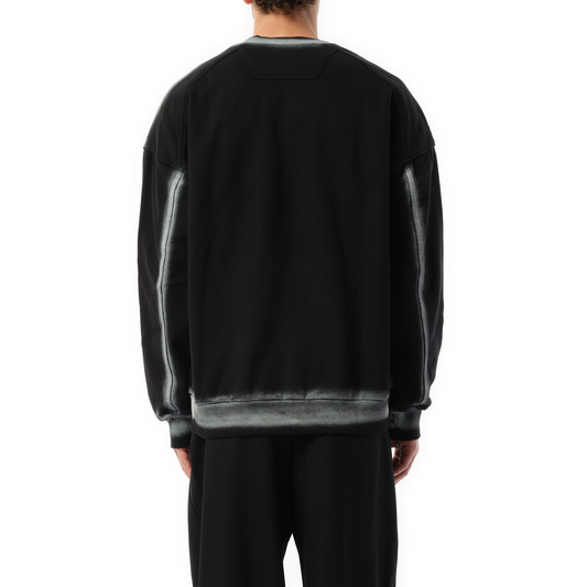 Painter Dyed Sweatshirt in Black