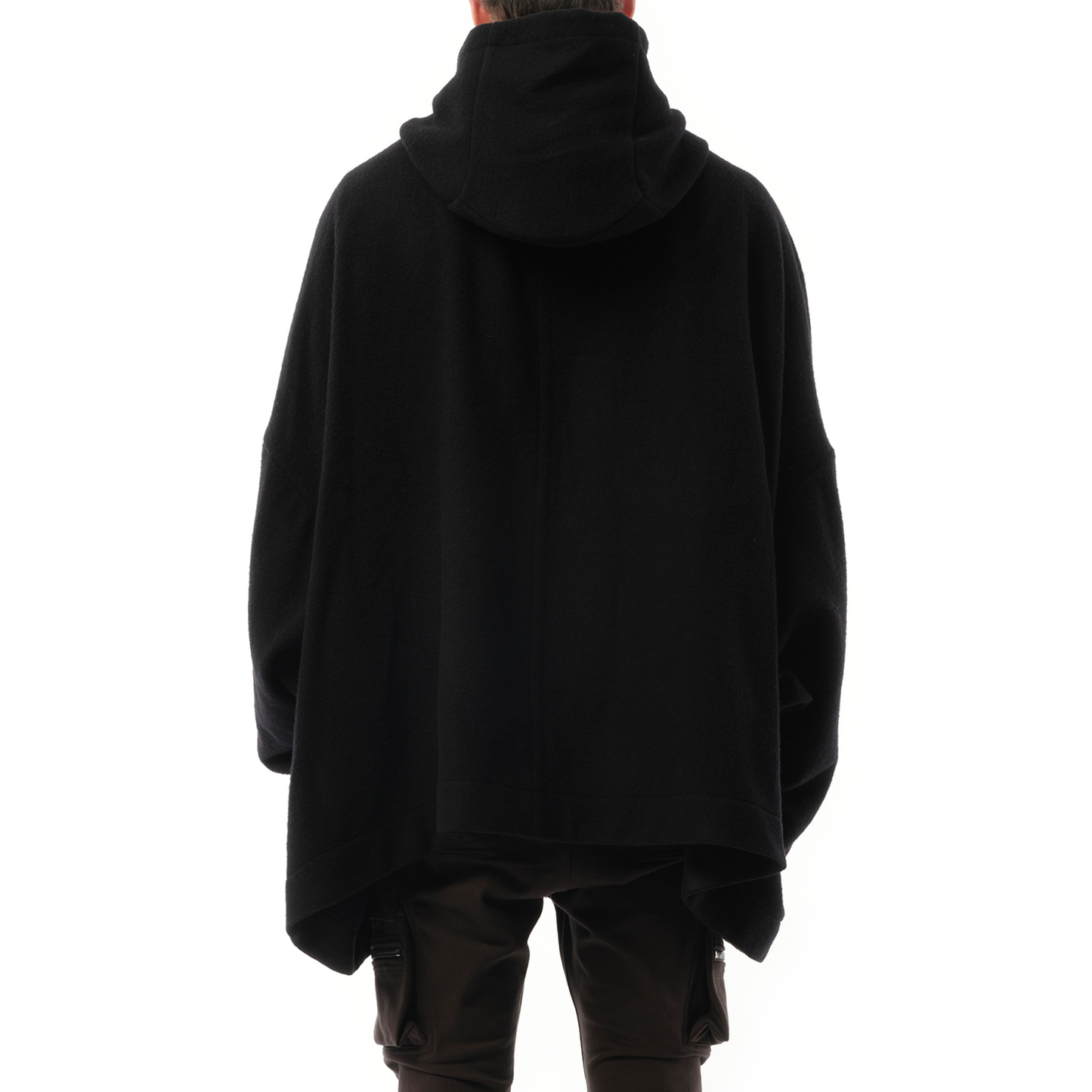 Loden Jumbo Peter Hooded Jacket in Black